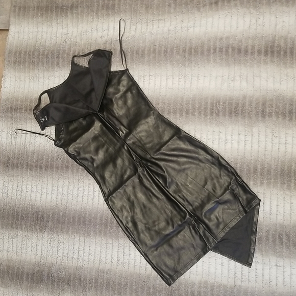 Sexy Faux Leather Dress - Picture 4 of 12